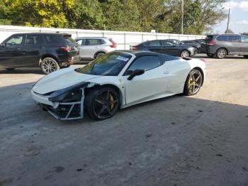  Salvage Ferrari 458 Spider