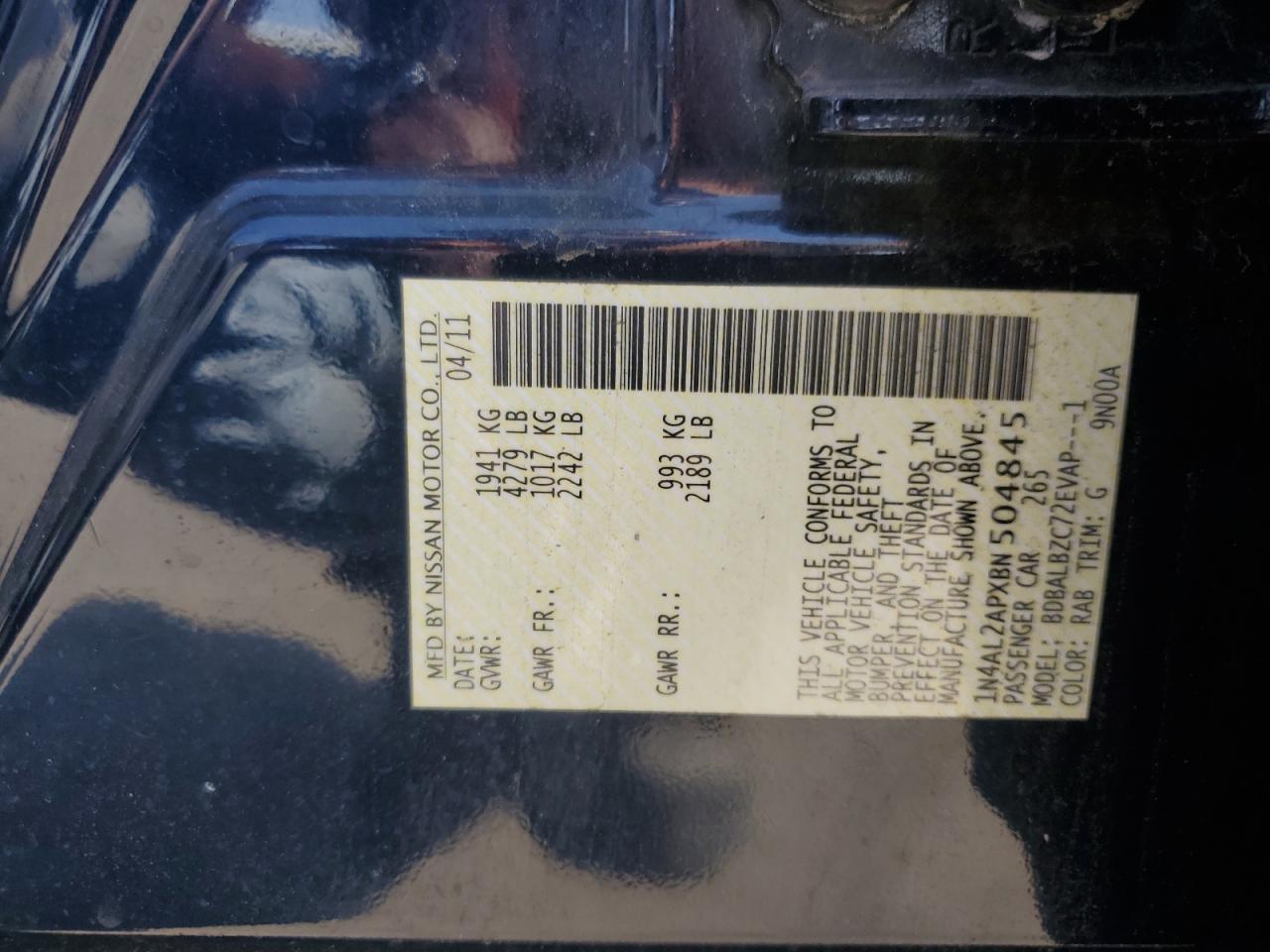 Nissan Altima Base Image 4