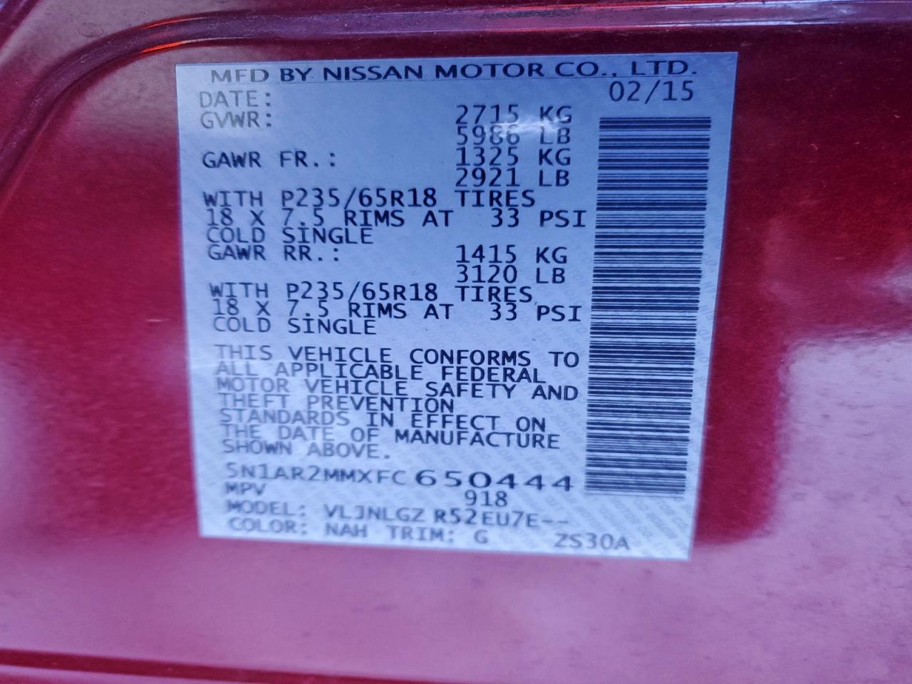 Nissan Pathfinder S Image 14