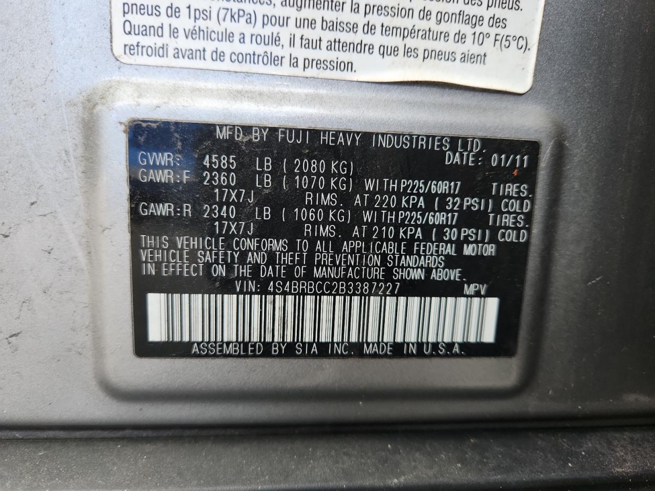 Subaru Outback 2.5i Premium Image 8